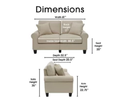 Serta Copenhagen Loveseat 37 Serta Copenhagen Loveseat -DHP SHOP 810659226 A0 4