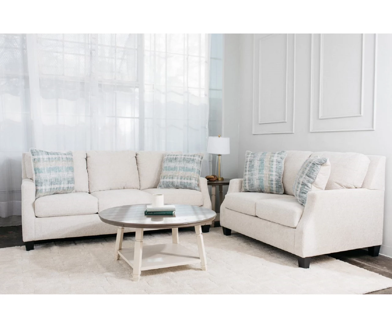 Cullendale Sandstone Cream Loveseat 2 Cullendale Sandstone Cream Loveseat - Image 2