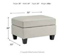 Signature Design By Ashley Genoa Leather Ottoman -DHP SHOP 810697951 A8