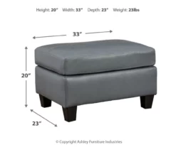 Signature Design By Ashley Genoa Leather Ottoman -DHP SHOP 810697957 A8
