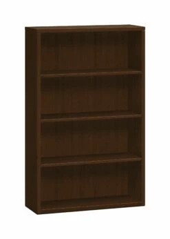 HON 10500 Series Bookcase | 4 Shelves | 36"W | Mocha Finish