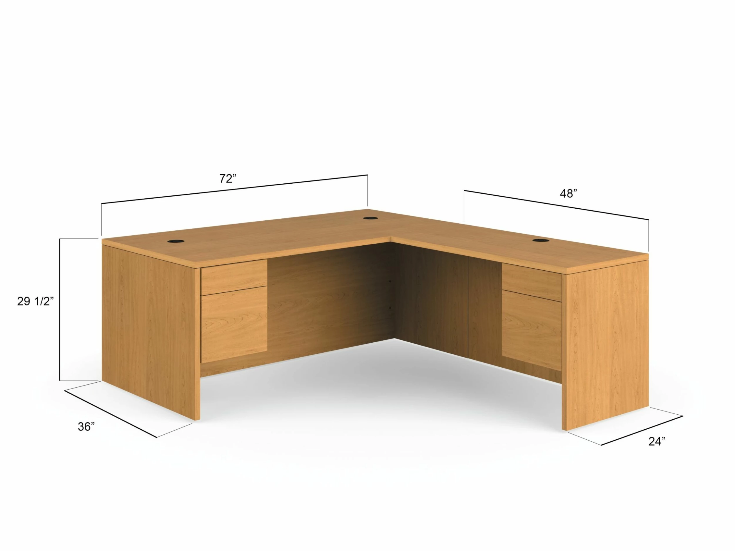 HON 10500 Series L-Workstation | Left Desk, Return | 72"W X 84"D | Harvest Finish 2 HON 10500 Series L-Workstation | Left Desk, Return | 72"W X 84"D | Harvest Finish - Image 2