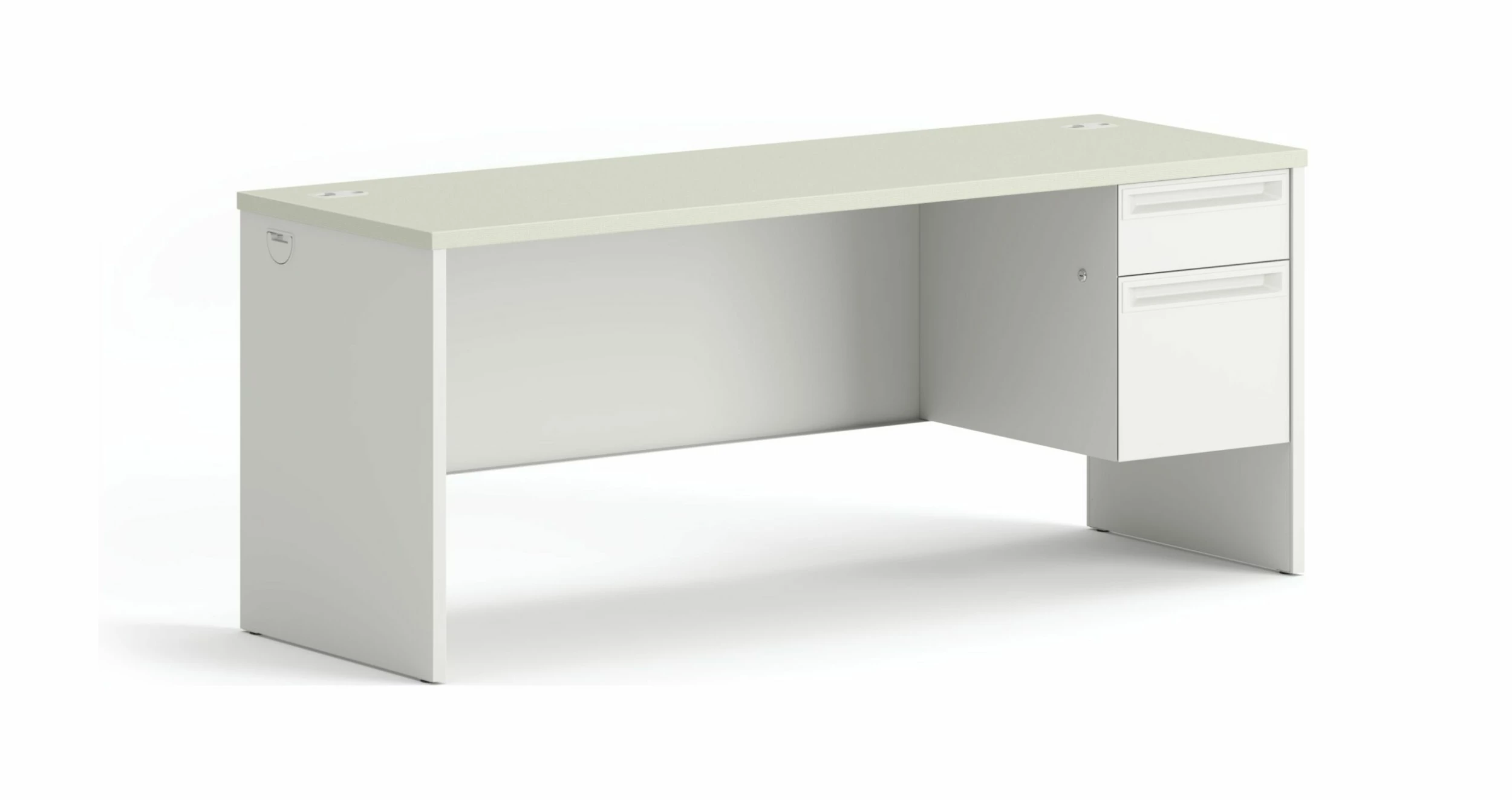 HON 38000 Series Right Pedestal Credenza | 1 Box / 1 File Drawer | 72"W | Silver Mesh Laminate | Light Gray Finish 1 HON 38000 Series Right Pedestal Credenza | 1 Box / 1 File Drawer | 72"W | Silver Mesh Laminate | Light Gray Finish