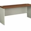 HON 38000 Series Desk Shell | 66"W X 24"D | Shaker Cherry Laminate | Light Gray Finish