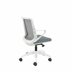 HON Cliq Office Chair | Fog Mesh Back | Synchro-Tilt | Basalt Seat Fabric | Designer White Frame -DHP SHOP HON Cliq HCLQT.W0.TC2 .F.S.IF .APX25.NL .SB .DW 0120 001