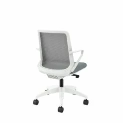 HON Cliq Office Chair | Fog Mesh Back | Synchro-Tilt | Basalt Seat Fabric | Designer White Frame -DHP SHOP HON Cliq HCLQT.W0.TC2 .F.S.IF .APX25.NL .SB .DW 0150 001