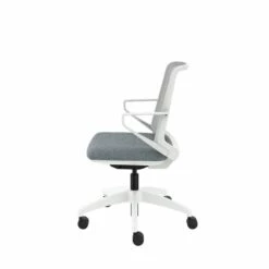 HON Cliq Office Chair | Fog Mesh Back | Synchro-Tilt | Basalt Seat Fabric | Designer White Frame -DHP SHOP HON Cliq HCLQT.W0.TC2 .F.S.IF .APX25.NL .SB .DW 0270 001