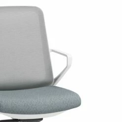 HON Cliq Office Chair | Fog Mesh Back | Synchro-Tilt | Basalt Seat Fabric | Designer White Frame -DHP SHOP HON Cliq HCLQT.W0.TC2 .F.S.IF .APX25.NL .SB .DW 600 001