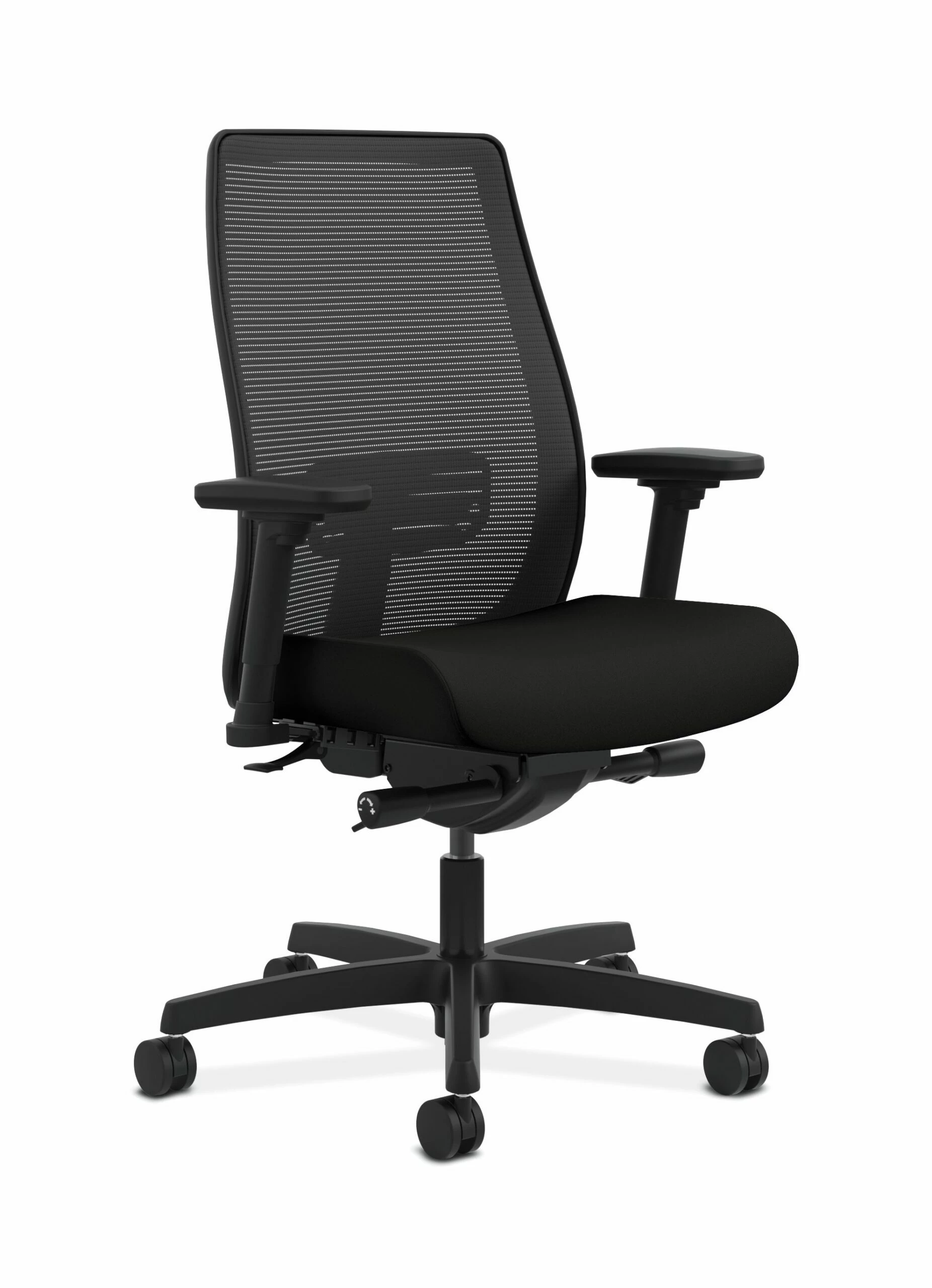 HON Endorse Mesh Mid-Back Task Chair | Built-In Lumbar | Synchro-Tilt, Seat Glide | Black Fabric 1 HON Endorse Mesh Mid-Back Task Chair | Built-In Lumbar | Synchro-Tilt, Seat Glide | Black Fabric