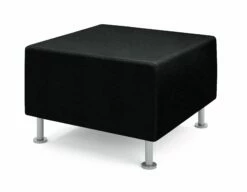 HON Flock Square Ottoman | Black Fabric