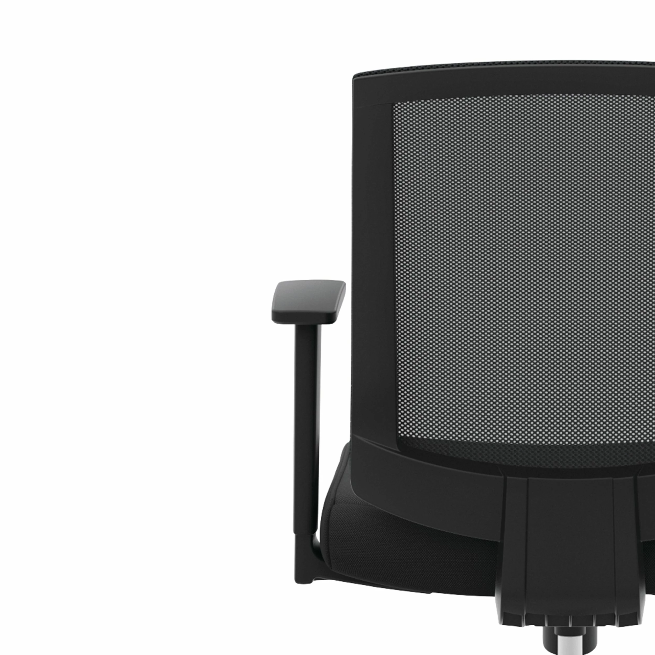 HON Mesh Mid-Back Task Chair | Center-Tilt, Tension, Lock | Fixed Arms | Black Mesh | Black Fabric 3 HON Mesh Mid-Back Task Chair | Center-Tilt, Tension, Lock | Fixed Arms | Black Mesh | Black Fabric - Image 3