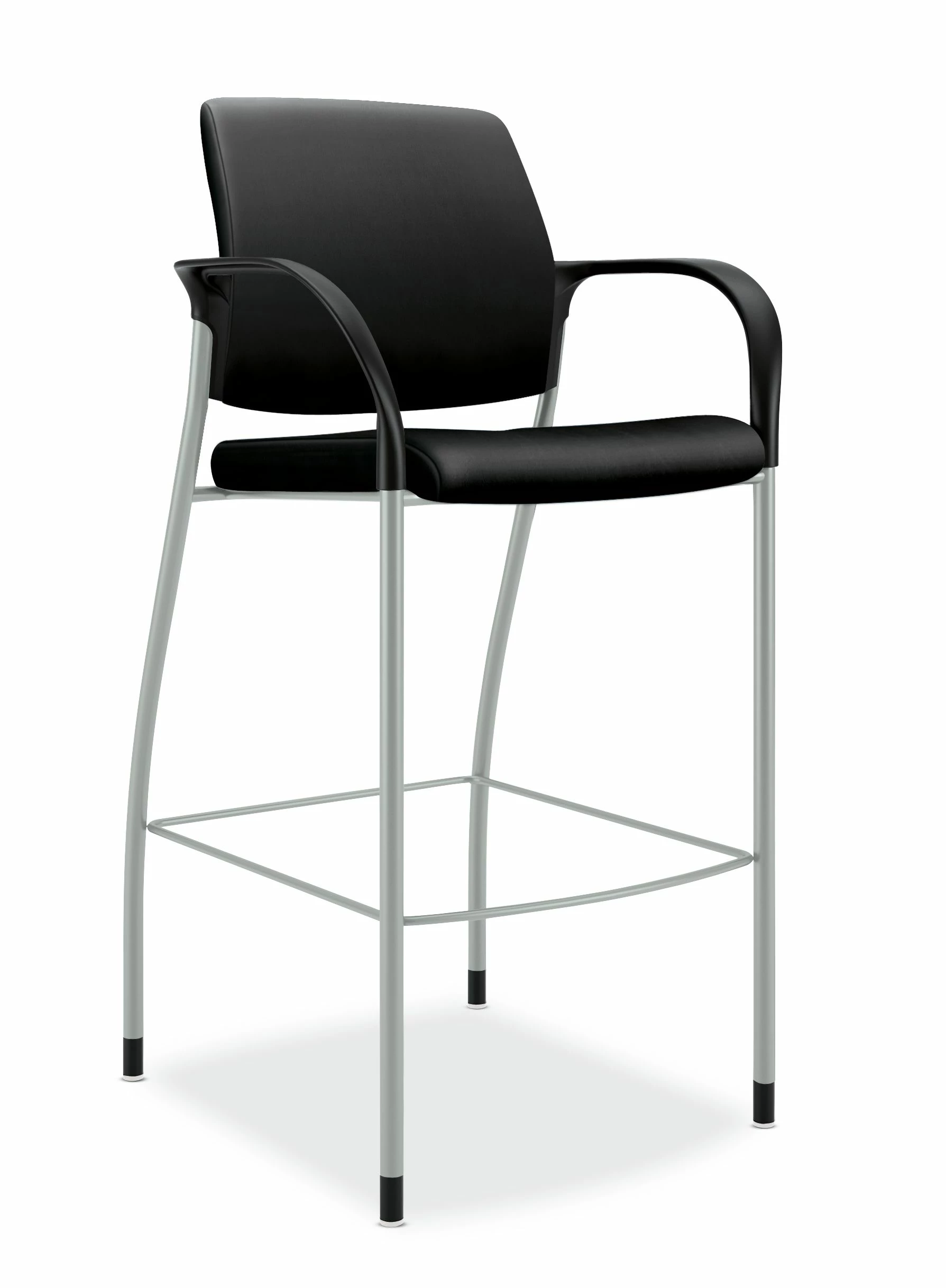 HON Ignition Cafe-Height Stool | Fixed Arms | Black Fabric 1 HON Ignition Cafe-Height Stool | Fixed Arms | Black Fabric