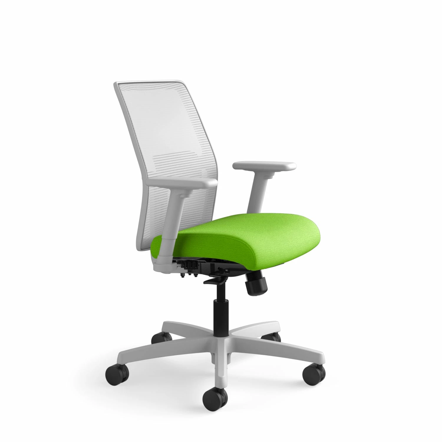 HON Ignition 4-way Stretch Mesh Back Task Chair | Synchro-Tilt Control With Seat Slider | Adjustable Arms | Adjustable Lumbar Support | Fog 4-way Stretch Mesh Back | Pear Seat Fabric | Titanium Frame 3 HON Ignition 4-way Stretch Mesh Back Task Chair | Synchro-Tilt Control With Seat Slider | Adjustable Arms | Adjustable Lumbar Support | Fog 4-way Stretch Mesh Back | Pear Seat Fabric | Titanium Frame - Image 3