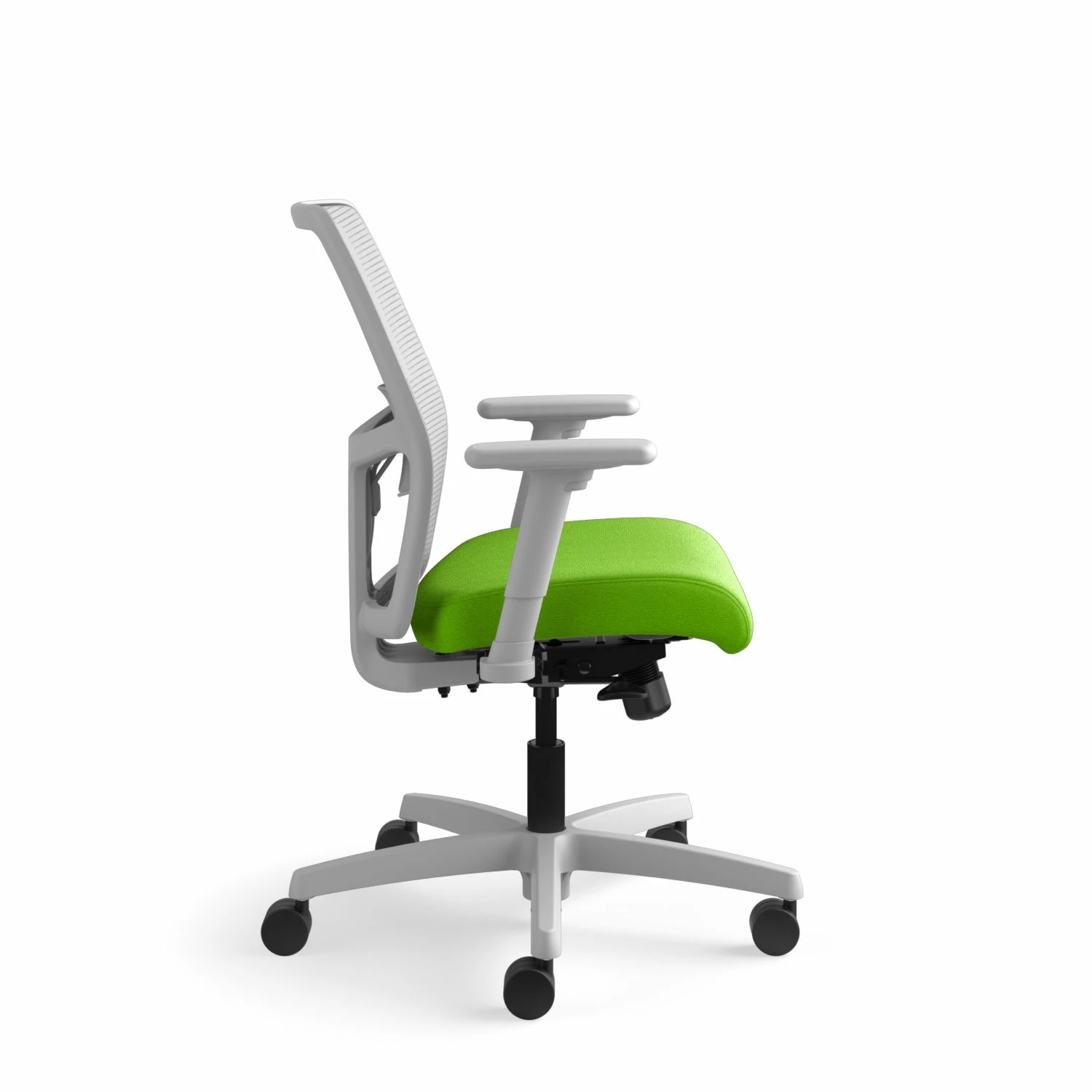 HON Ignition 4-way Stretch Mesh Back Task Chair | Synchro-Tilt Control With Seat Slider | Adjustable Arms | Adjustable Lumbar Support | Fog 4-way Stretch Mesh Back | Pear Seat Fabric | Titanium Frame 4 HON Ignition 4-way Stretch Mesh Back Task Chair | Synchro-Tilt Control With Seat Slider | Adjustable Arms | Adjustable Lumbar Support | Fog 4-way Stretch Mesh Back | Pear Seat Fabric | Titanium Frame - Image 4