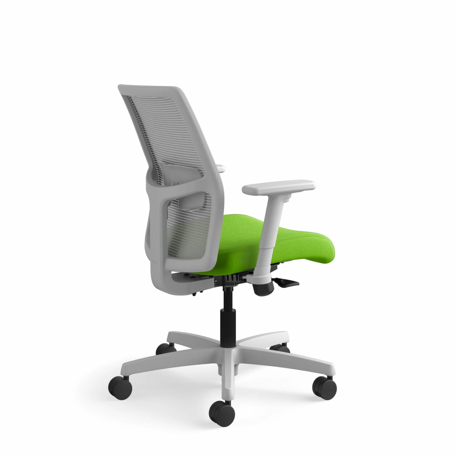 HON Ignition 4-way Stretch Mesh Back Task Chair | Synchro-Tilt Control With Seat Slider | Adjustable Arms | Adjustable Lumbar Support | Fog 4-way Stretch Mesh Back | Pear Seat Fabric | Titanium Frame 5 HON Ignition 4-way Stretch Mesh Back Task Chair | Synchro-Tilt Control With Seat Slider | Adjustable Arms | Adjustable Lumbar Support | Fog 4-way Stretch Mesh Back | Pear Seat Fabric | Titanium Frame - Image 5