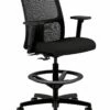 HON Ignition Task Stool | Hard Casters | Black 4-way Stretch Mesh Back | Black Seat Fabric | Standard Base | Black Frame