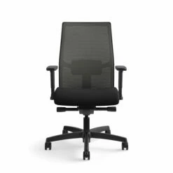 HON Ignition 2.0 Mid-Back Task Chair | Charcoal 4-way Stretch Mesh Back | Easy Assembly | Black Fabric | Black Frame