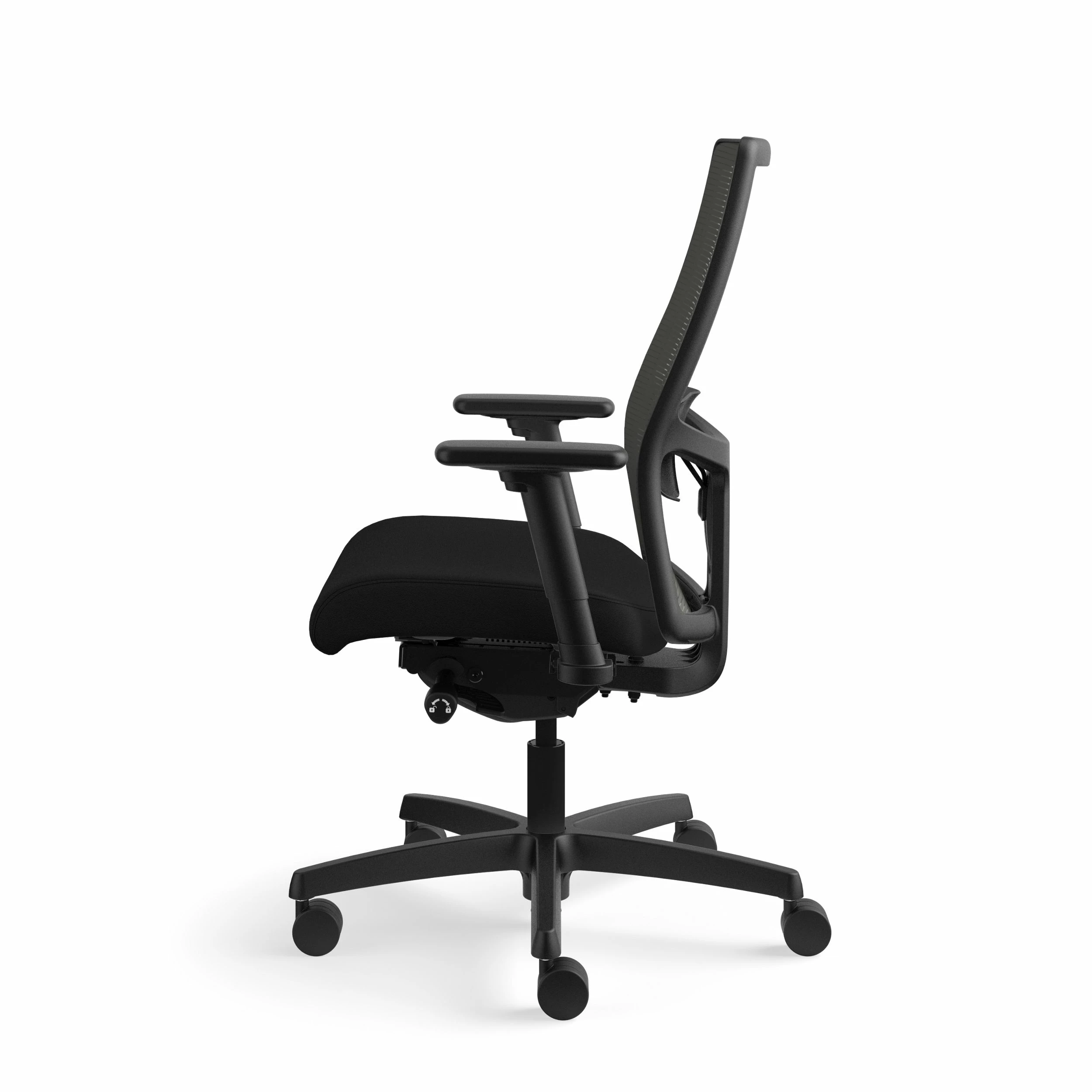 HON Ignition 2.0 Mid-Back Task Chair | Charcoal 4-way Stretch Mesh Back | Easy Assembly | Black Fabric | Black Frame 10 HON Ignition 2.0 Mid-Back Task Chair | Charcoal 4-way Stretch Mesh Back | Easy Assembly | Black Fabric | Black Frame - Image 10