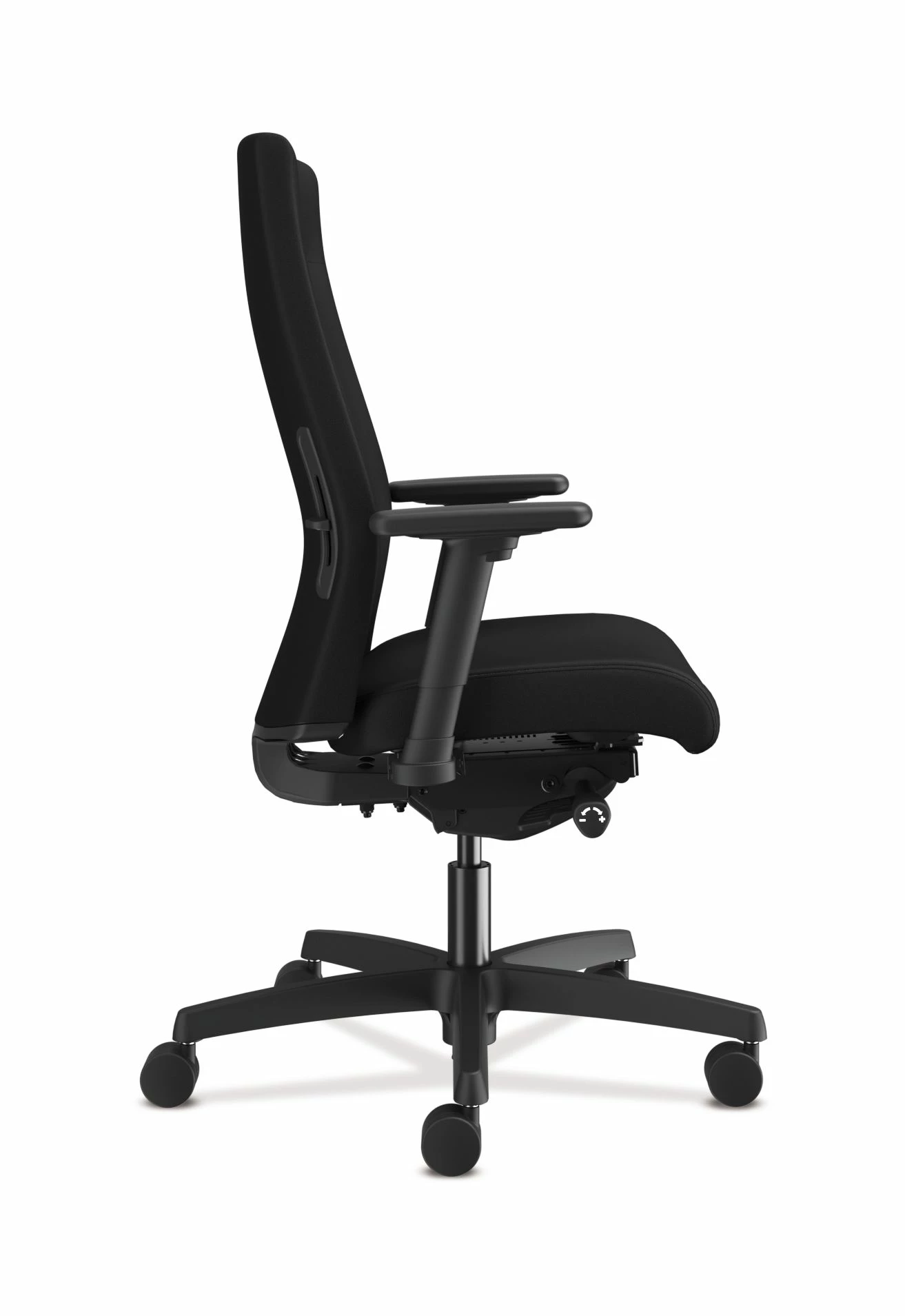 HON Ignition 2.0 Mid-Back Upholstered Task | Advanced Synchro-Tilt | Adjustable Arms | Black Fabric | Adjustable Lumbar 4 HON Ignition 2.0 Mid-Back Upholstered Task | Advanced Synchro-Tilt | Adjustable Arms | Black Fabric | Adjustable Lumbar - Image 4