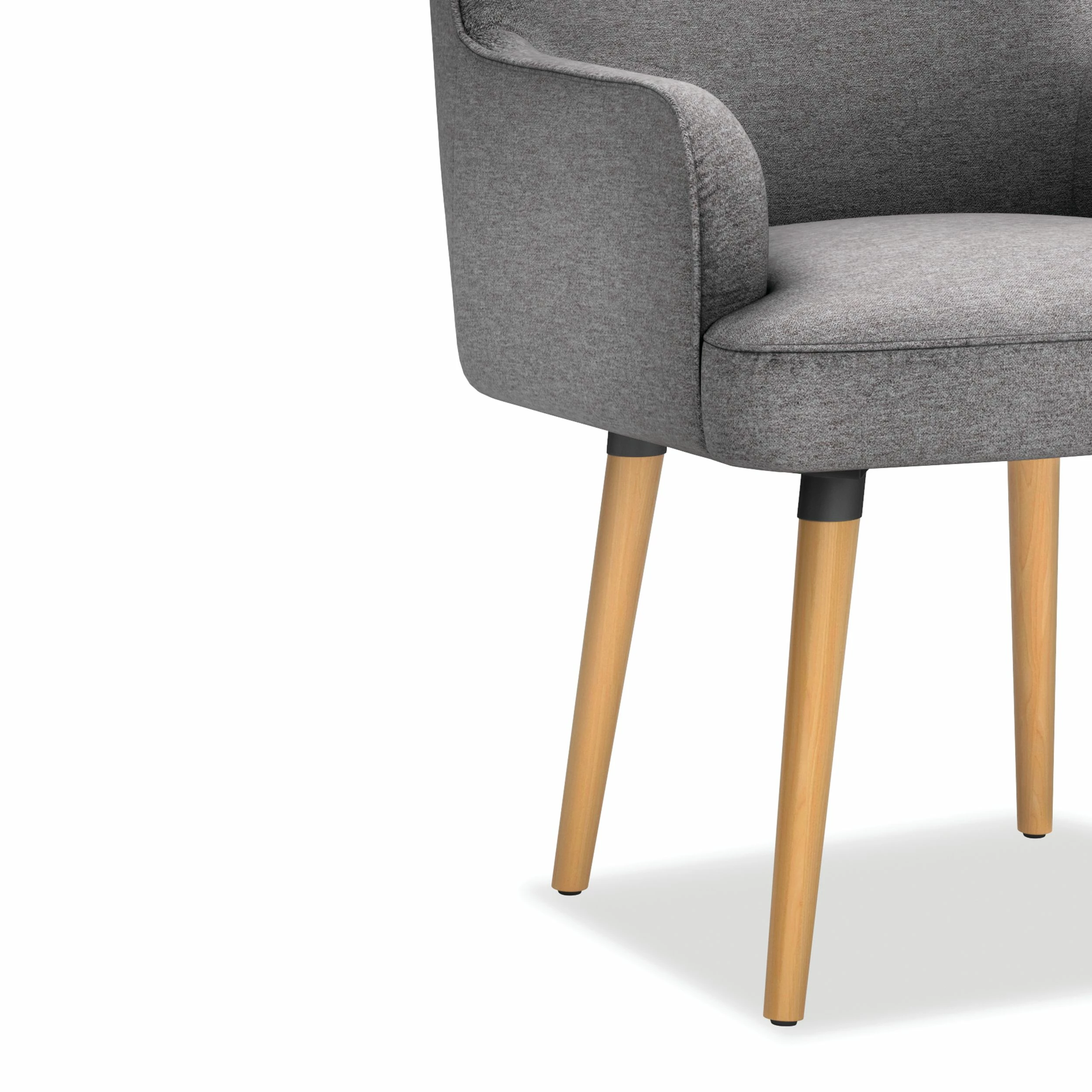 HON Matter Multipurpose Chair | 4-Leg Base | Natural Wood Legs | Light Gray Fabric 2 HON Matter Multipurpose Chair | 4-Leg Base | Natural Wood Legs | Light Gray Fabric - Image 2