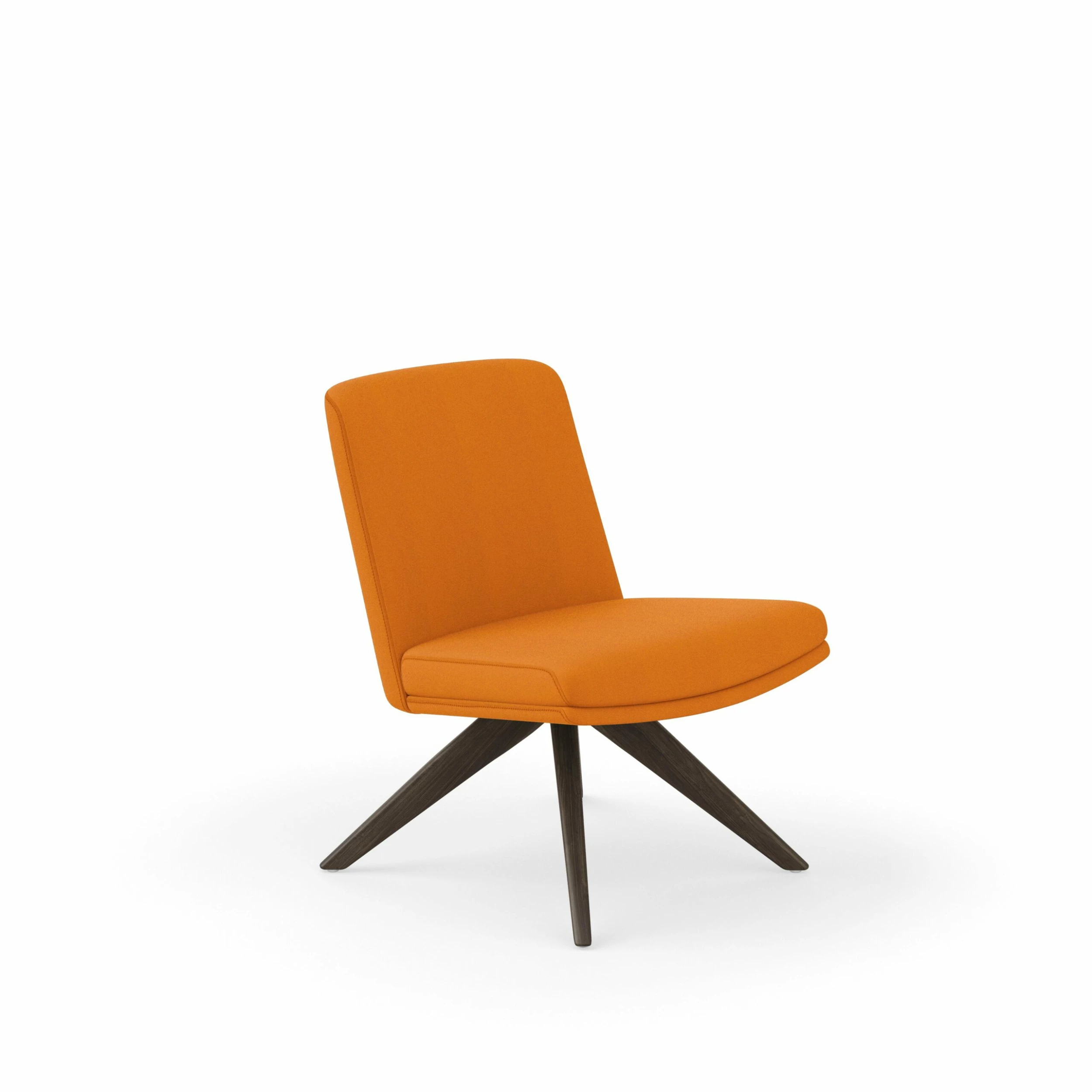 HON Mav Mid-Back Lounge Chair | Armless | Apricot Fabric | Florence Walnut Legs 1 HON Mav Mid-Back Lounge Chair | Armless | Apricot Fabric | Florence Walnut Legs