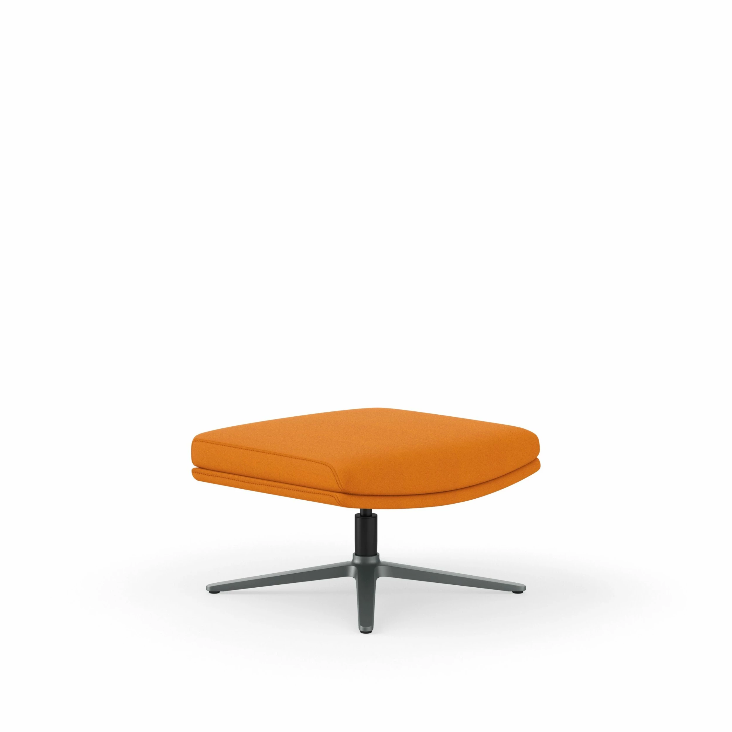 HON Mav Ottoman | Apricot Fabric | 4-Star Textured Charcoal Legs 1 HON Mav Ottoman | Apricot Fabric | 4-Star Textured Charcoal Legs