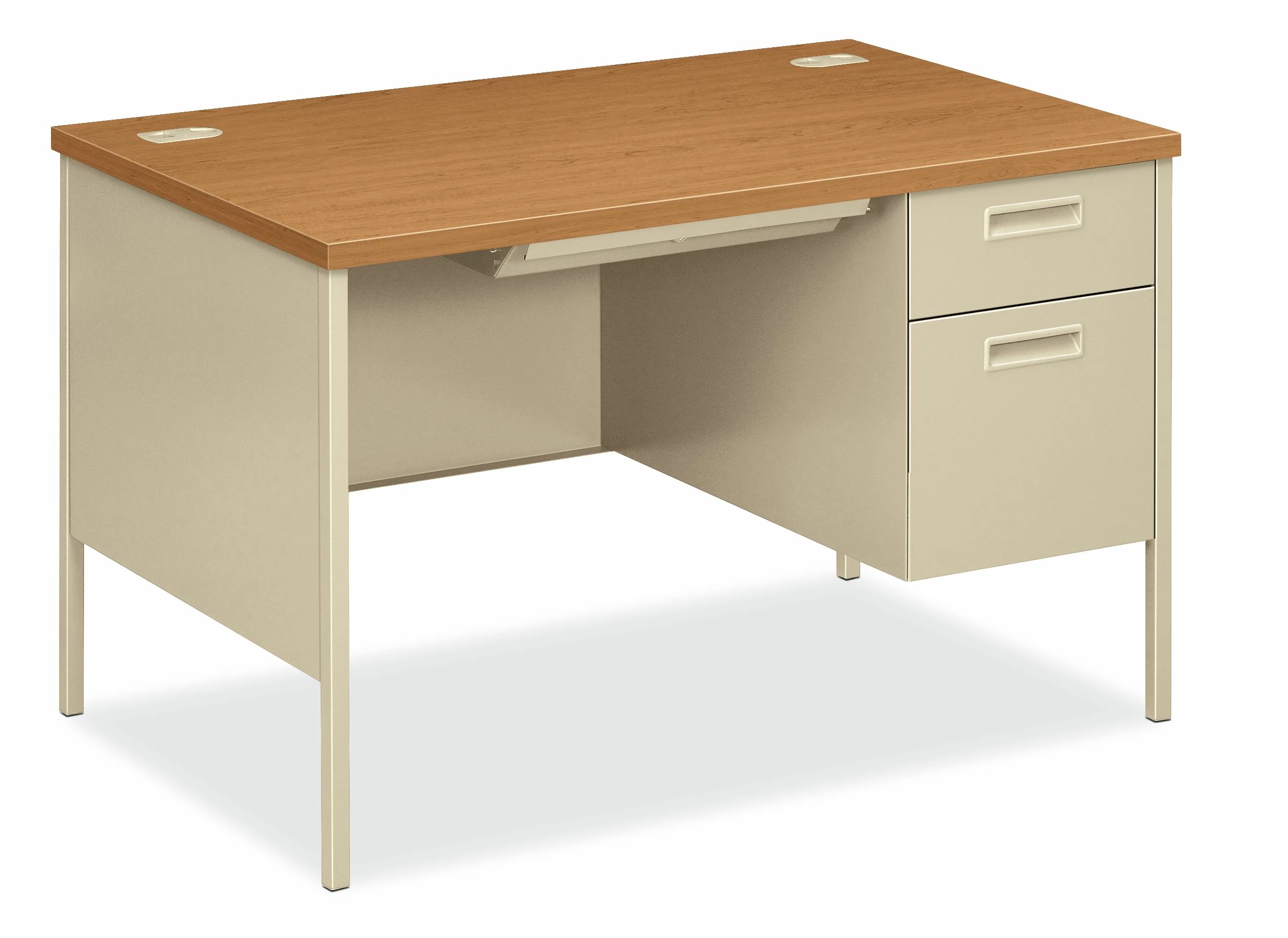 HON Metro Classic Small Office Desk | 1 Box / 1 File Drawer | 48"W | Harvest Laminate | Putty Finish 1 HON Metro Classic Small Office Desk | 1 Box / 1 File Drawer | 48"W | Harvest Laminate | Putty Finish