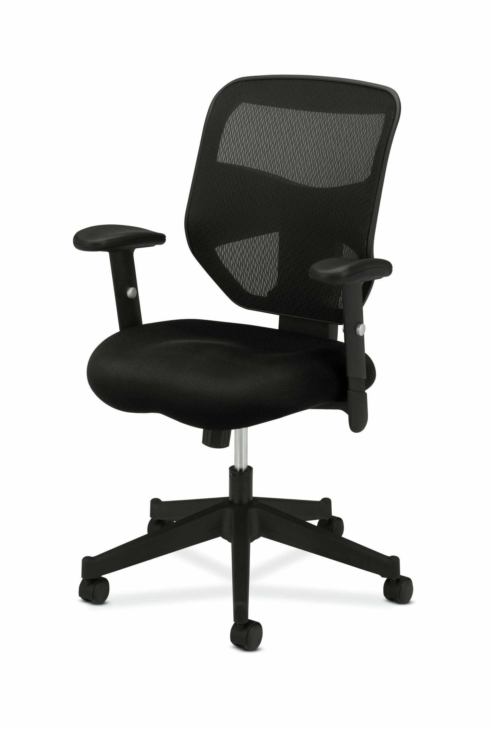 HON Prominent Mesh High-Back Task Chair | Center-Tilt | Adjustable Arms | Black Sandwich Mesh Seat 2 HON Prominent Mesh High-Back Task Chair | Center-Tilt | Adjustable Arms | Black Sandwich Mesh Seat - Image 2