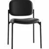 HON Scatter Stacking Guest Chair | Black Bonded Leather