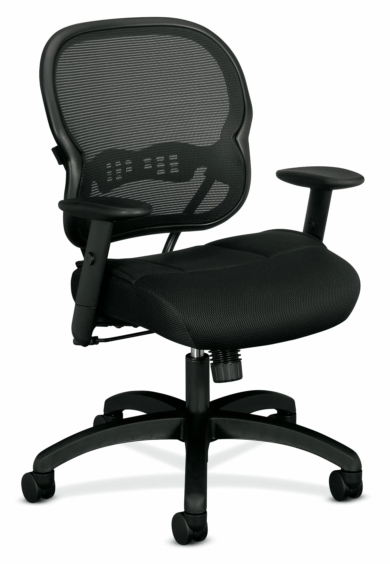 HON Wave Mesh Mid-Back Chair | Synchro-Tilt | Adjustable Arms | Black Sandwich Mesh 1 HON Wave Mesh Mid-Back Chair | Synchro-Tilt | Adjustable Arms | Black Sandwich Mesh