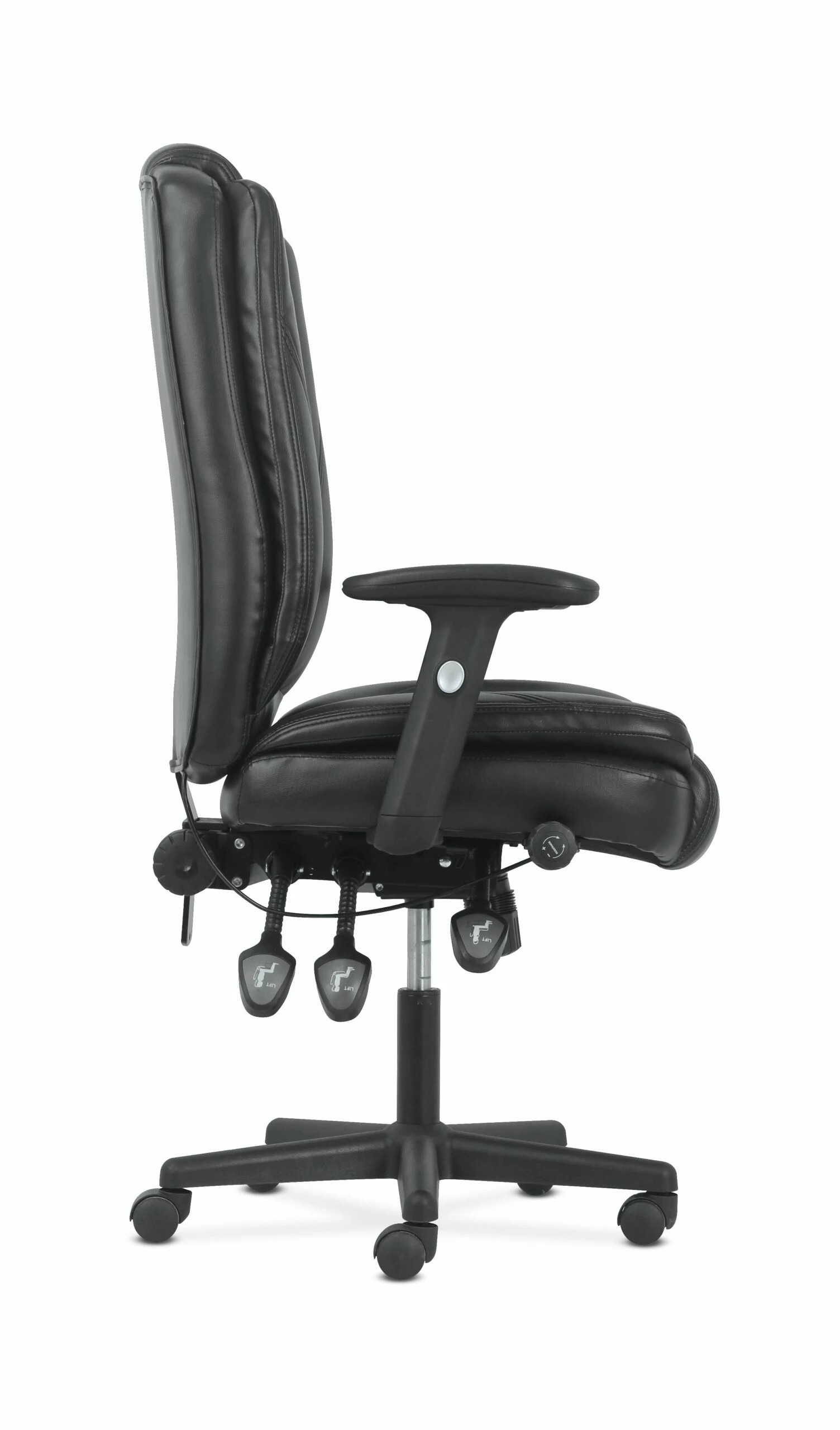 Sadie High-Back Task Chair | Height Adjustable Arms | Height Adjustable Back | Black Leather 6 Sadie High-Back Task Chair | Height Adjustable Arms | Height Adjustable Back | Black Leather - Image 6