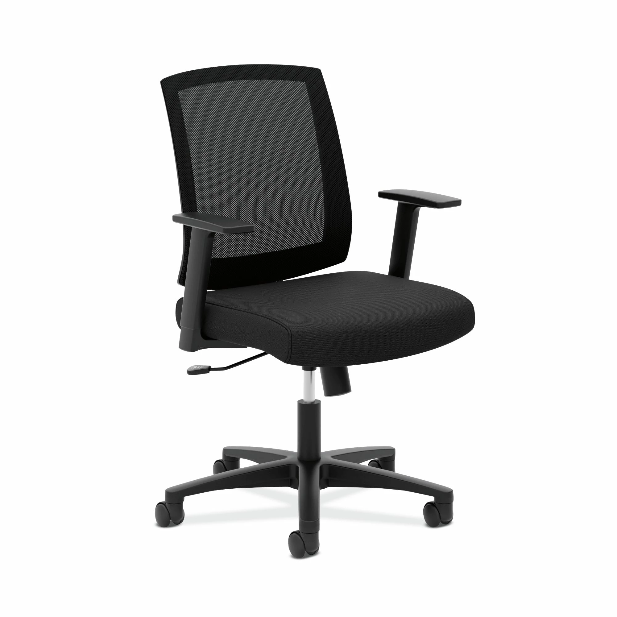 HON Mesh Mid-Back Task Chair | Center-Tilt, Tension, Lock | Fixed Arms | Black Mesh | Black Fabric 1 HON Mesh Mid-Back Task Chair | Center-Tilt, Tension, Lock | Fixed Arms | Black Mesh | Black Fabric