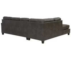 Signature Design By Ashley Navi Smoke Faux Leather Sectional With Left-Facing Chaise -DHP SHOP combo760010 2