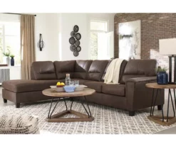 Signature Design By Ashley Navi Chestnut Faux Leather Sectional With Left-Facing Chaise -DHP SHOP combo760014 3