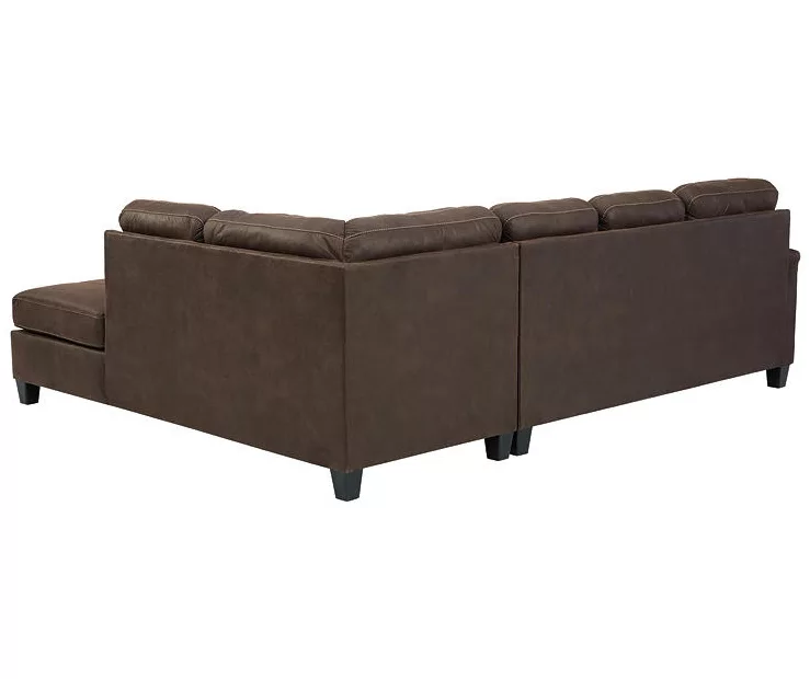 Signature Design By Ashley Navi Chestnut Faux Leather Sectional With Right-Facing Chaise 3 Signature Design By Ashley Navi Chestnut Faux Leather Sectional With Right-Facing Chaise - Image 3