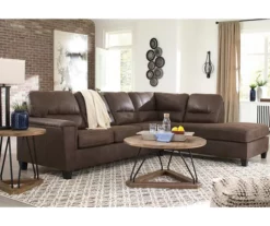Signature Design By Ashley Navi Chestnut Faux Leather Sectional With Right-Facing Chaise 7 Signature Design By Ashley Navi Chestnut Faux Leather Sectional With Right-Facing Chaise -DHP SHOP combo760015 3
