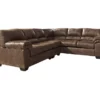 Signature Design By Ashley Bladen Coffee 3-Piece Faux Leather Sectional With Left-Facing Loveseat