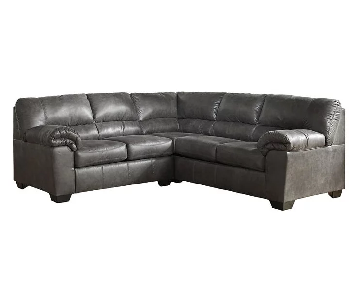 Signature Design By Ashley Bladen Slate 2-Piece Faux Leather Sectional With Left-Facing Loveseat 1 Signature Design By Ashley Bladen Slate 2-Piece Faux Leather Sectional With Left-Facing Loveseat