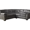 Signature Design By Ashley Bladen Slate 2-Piece Faux Leather Sectional With Right-Facing Loveseat
