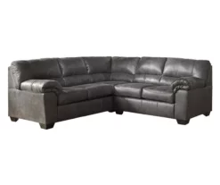 Signature Design By Ashley Bladen Slate 2-Piece Faux Leather Sectional With Right-Facing Loveseat