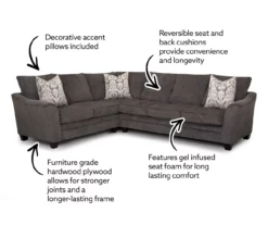 Broyhill Rotherton Dark Gray Sectional -DHP SHOP combo770001 6