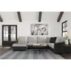 Signature Design By Ashley Bilgray Gray Faux Leather 3-Piece Sectional With Left-Facing Chaise