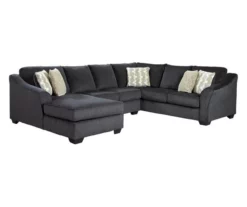 Signature Design By Ashley Eltmann Slate 3-Piece Sectional With Left-Facing Chaise