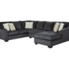 Signature Design By Ashley Eltmann Slate 3-Piece Sectional With Right-Facing Chaise
