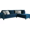Signature Design By Ashley Trendle Blue Sectional With Right-Facing Chaise