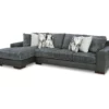 Signature Design By Ashley Larkstone Charcoal 2-Piece Sectional With Left-Facing Chaise