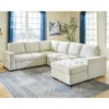 Signature Design By Ashley Millcoe Linen 3-Piece Sectional With Pop-Up Bed