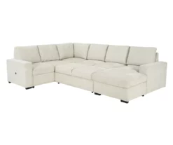 Signature Design By Ashley Millcoe Linen 3-Piece Sectional With Pop-Up Bed -DHP SHOP combo870027 5