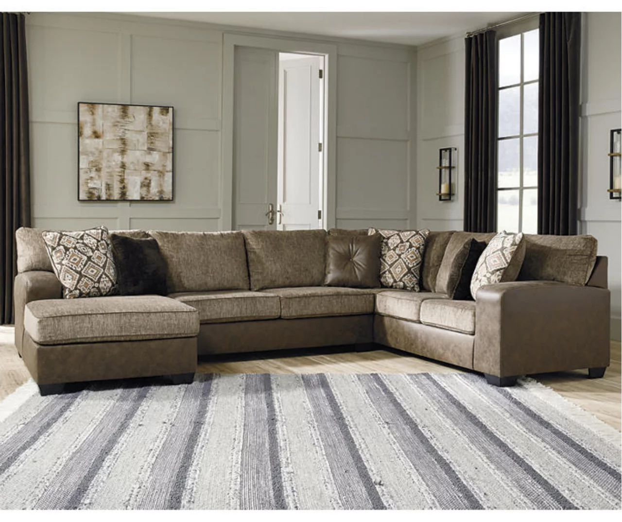 Signature Design By Ashley Abalone Faux Leather Sectional 2 Signature Design By Ashley Abalone Faux Leather Sectional - Image 2