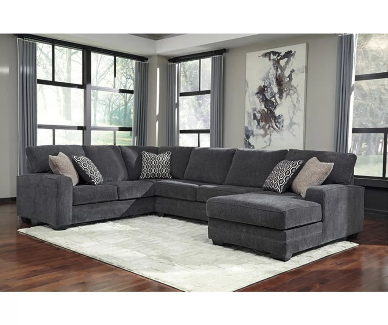 Signature Design By Ashley Tracling Gray 3-Piece Sectional 2 Signature Design By Ashley Tracling Gray 3-Piece Sectional - Image 2